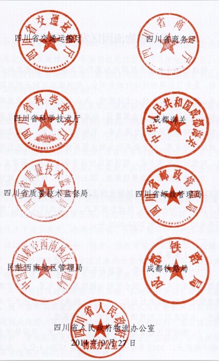關(guān)于印發(fā)四川省物流園區發(fā)展規劃的通知