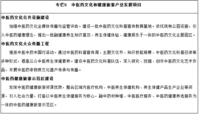 中醫藥文化和健康旅游產(chǎn)業(yè)發(fā)展項目 