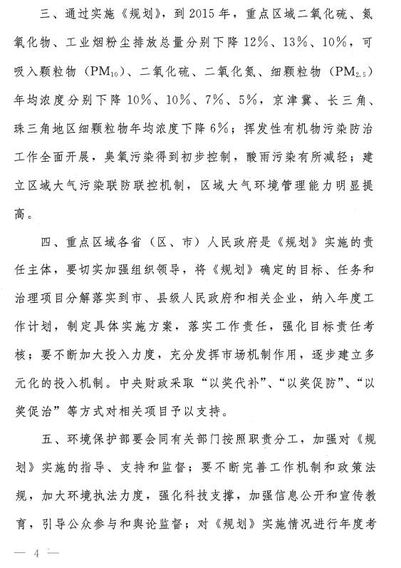國函〔2012〕146號《國務(wù)院關(guān)于重點(diǎn)區域大氣污染防治“十二五”規劃的批復》（全文）2
