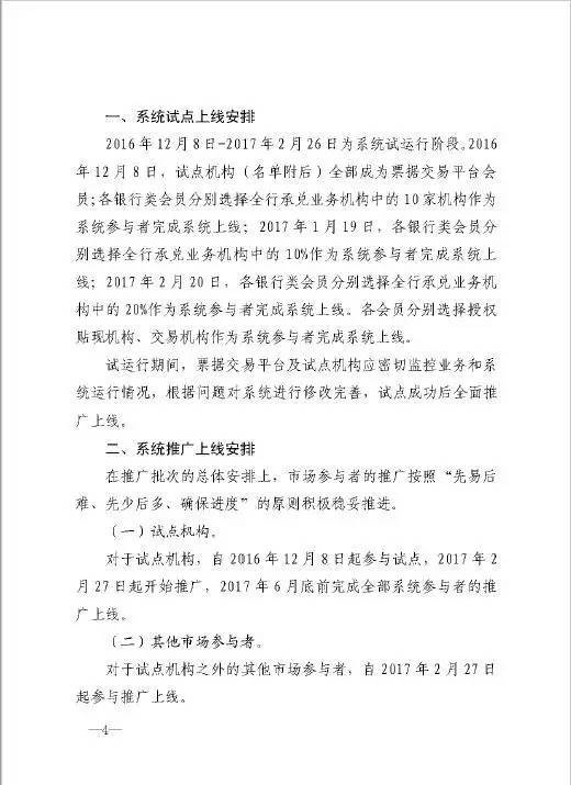 銀辦發(fā)〔2016〕224號《中國人民銀行辦公廳關(guān)于做好票據交易平臺接入準備工作的通知》4