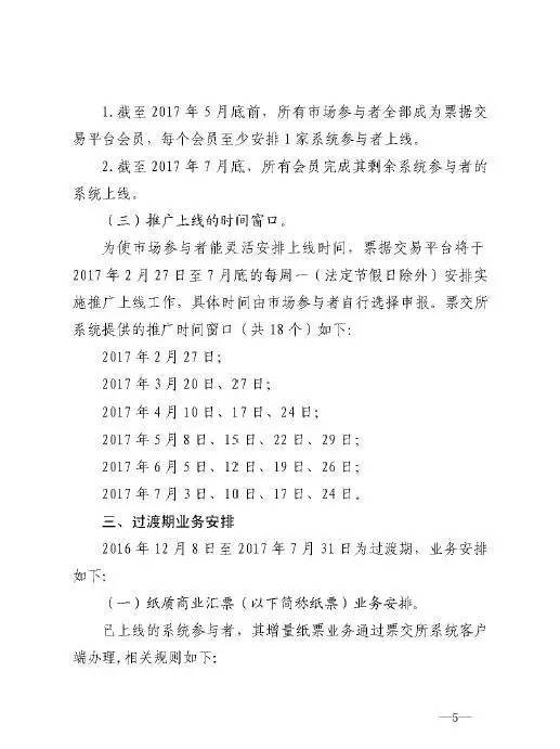 銀辦發(fā)〔2016〕224號《中國人民銀行辦公廳關(guān)于做好票據交易平臺接入準備工作的通知》5