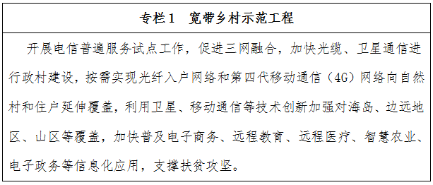 寬帶鄉村示范工程