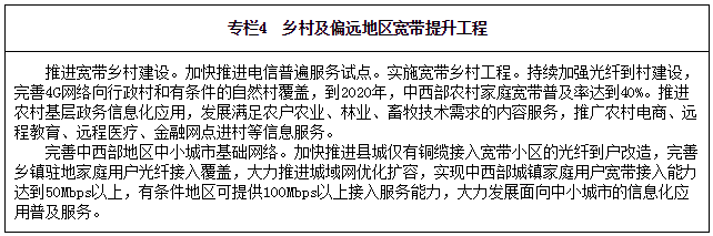 專(zhuān)欄4　鄉村及偏遠地區寬帶提升工程