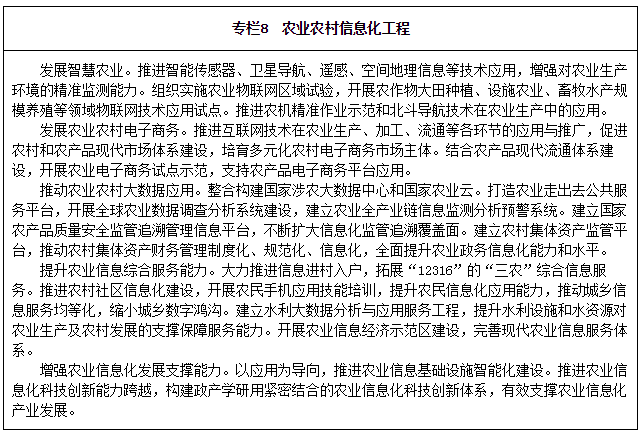 專(zhuān)欄8　農業(yè)農村信息化工程