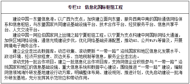 專(zhuān)欄12　信息化國際樞紐工程