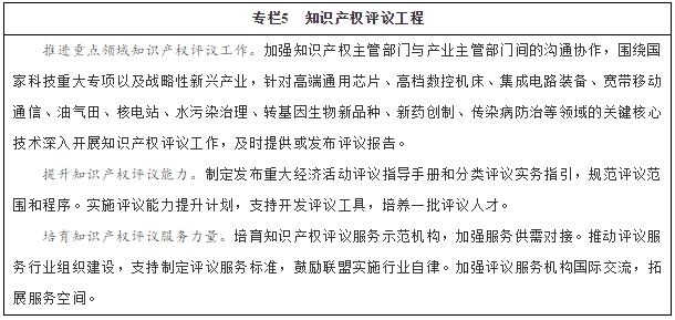專(zhuān)欄5　知識產(chǎn)權評議工程