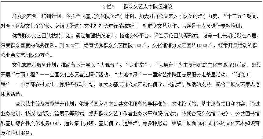 群眾文藝人才隊伍建設