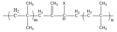鹵化丁基橡膠主分子結構式