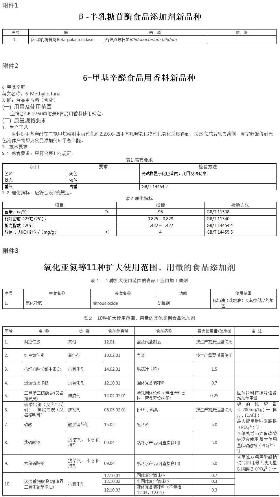 《國家衛生計生委關(guān)于批準β-半乳糖苷酶為食品添加劑新品種等的公告》國家衛生計生委公告2015年第1號